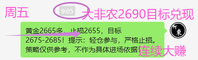 阿东说金：黄金2664多大涨，2690已经兑现